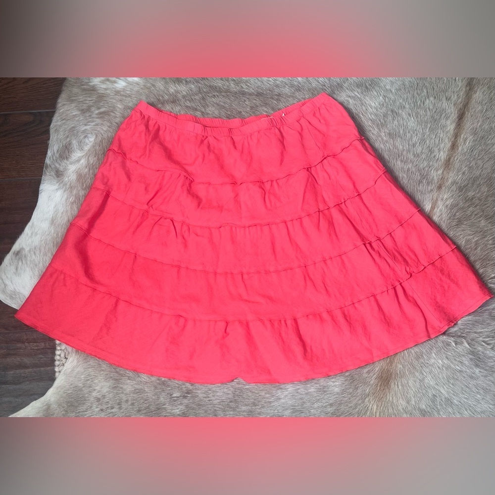 SOFT SURROUNDINGS LINEN A-LINE SKIRT